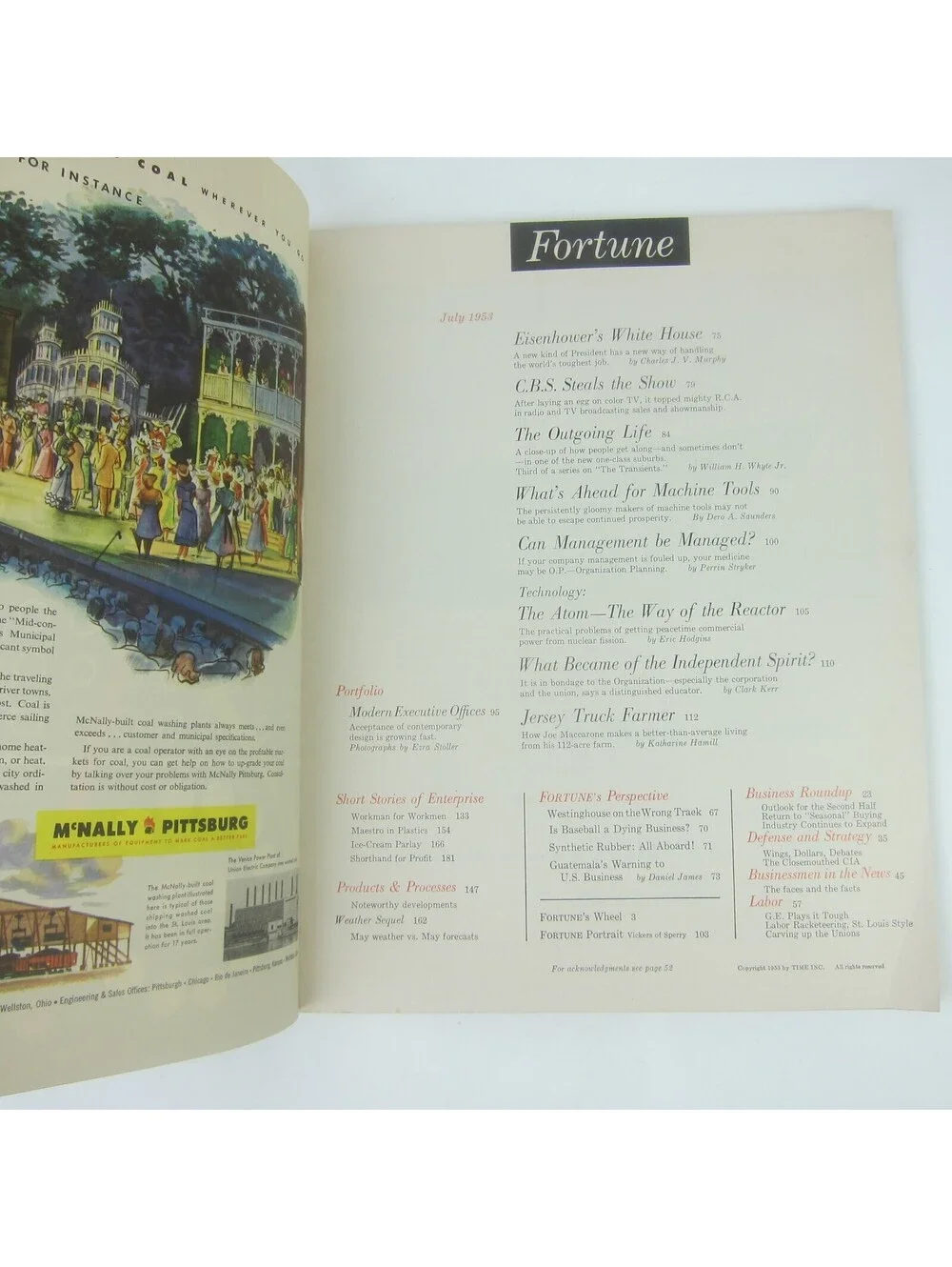 Vintage FORTUNE Magazine July 1953 BF Goodrich McCalls General Motors Chrysler